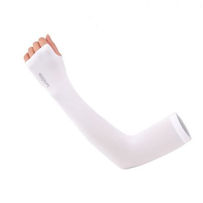 XINGYAO Sunscreen ice silk sleeve, ice sleeve sleeve, anti-uv Sports Arm Guard, White, 1