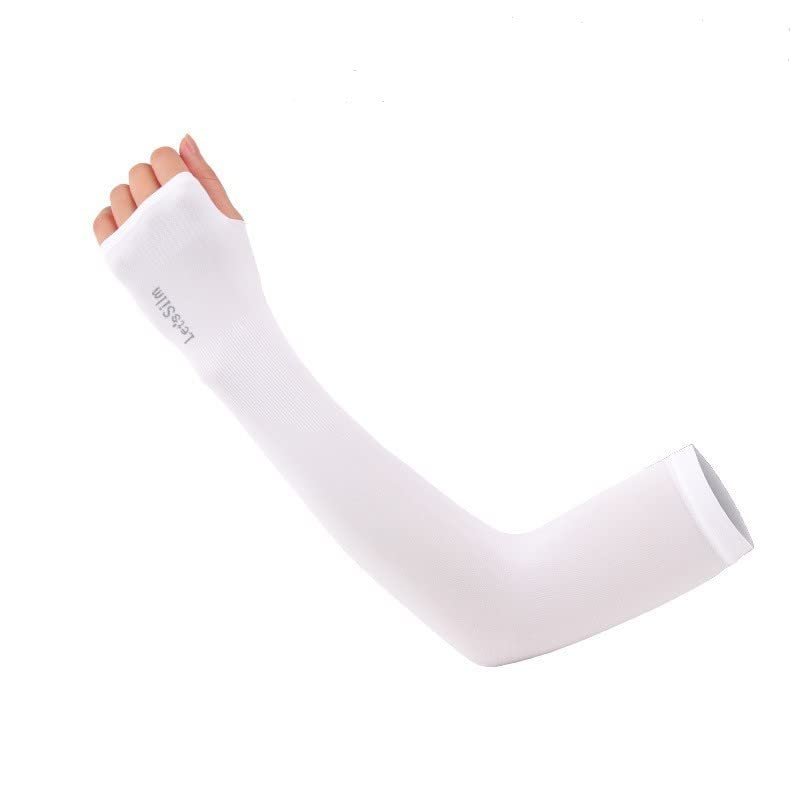 XINGYAO Sunscreen ice silk sleeve, ice sleeve sleeve, anti-uv Sports Arm Guard, White, 1