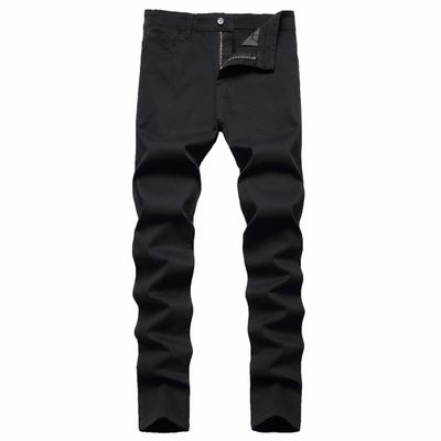 NOVOCCT Mens Dress Pants - Slim Fit Mens Casual Pants - Flat Front Stretch Skinny Business Casual Dress Chinos Pants for Men (Black - 881-A, 42)