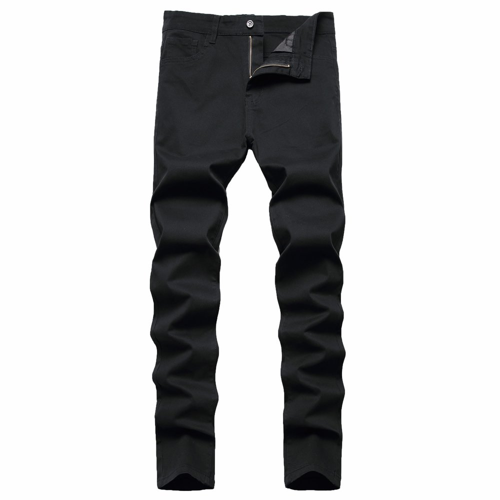NOVOCCT Mens Dress Pants - Slim Fit Mens Casual Pants - Flat Front Stretch Skinny Business Casual Dress Chinos Pants for Men (Black - 881-A, 42)