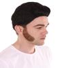 HPO Men's Self Adhesive Novelty Lamb Chop Sideburns - 100% Human Hair Brown Fake Mutton Chops Facial Hair | Realistic Reusable Costume Accessory for Adults, Perfect for Theater view 3