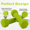 Saorzon Dumbbells Set of 2 Exercise Fitness Dumbbell for Home Gym Free Weights Hand Hex Dumb Bells Green 4LB view 2