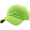 1 Pcs of Solid Plain Washed Dad Hat Cotton Style Baseball Ball Cap (Lime) view 1