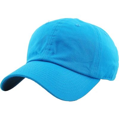1 Pcs of Solid Plain Washed Dad Hat Cotton Style Baseball Ball Cap (Aqua)