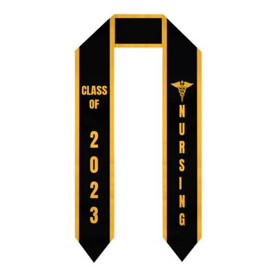 DABOYOZHZH College Class of 2023 Nursing Graduation Sash Stole Shawls Graduate Shawl Wraps Scraf For International Study Gifts