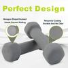 Saorzon Dumbbells Set of 2 Exercise Fitness Dumbbell for Home Gym Free Weights Hand Hex Dumb Bells Gray 4LB view 2
