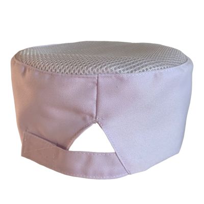 Unisex Chef Hats Kitchen Cooking Food Service Caps for Adults Adjustable Flat Top Chef Hat with Mesh Top E - White