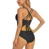 Upgraded One Piece Swimsuit Women - Tummy Control Bathing Suits, Unique Design Sexy Criss Cross Back, Ruched Swimwear view 2