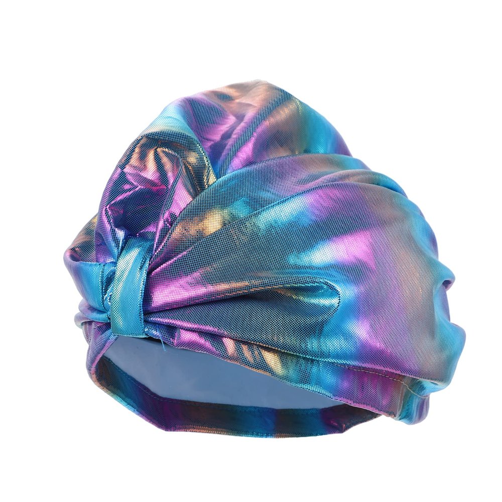 BIUDECO Women Stylish Swimming Hat Elastic Bathing Cap for Hair Comfortable Dry Design for Swimming Pools and Beach Activities Turban Style