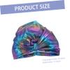 BIUDECO Women Stylish Swimming Hat Elastic Bathing Cap for Hair Comfortable Dry Design for Swimming Pools and Beach Activities Turban Style view 2