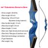 ZSHJGJR Archery 60 Inch Black Hunter Original Recurve Bow for Adults American Hunting Longbow Archery Bow 20-60lbs Right Handed for Archery Hunting Shooting Practice (30lbs, Diamond Blue) view 2