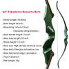 ZSHJGJR 60 Black Hunter Original Recurve Bow for Adults American Hunting Longbow Archery Bow 20-60lbs Right Handed for Archery Hunting Shooting Practice (Green, 45lbs) view 2