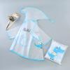 Raincoat Girls Size Children's Raincoat Boy Girl Cartoon Rabbit Pattern Eva Transparent Poncho with (Blue, 4-5 Years) view 2