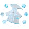 Raincoat Girls Size Children's Raincoat Boy Girl Cartoon Rabbit Pattern Eva Transparent Poncho with (Blue, 4-5 Years) view 3