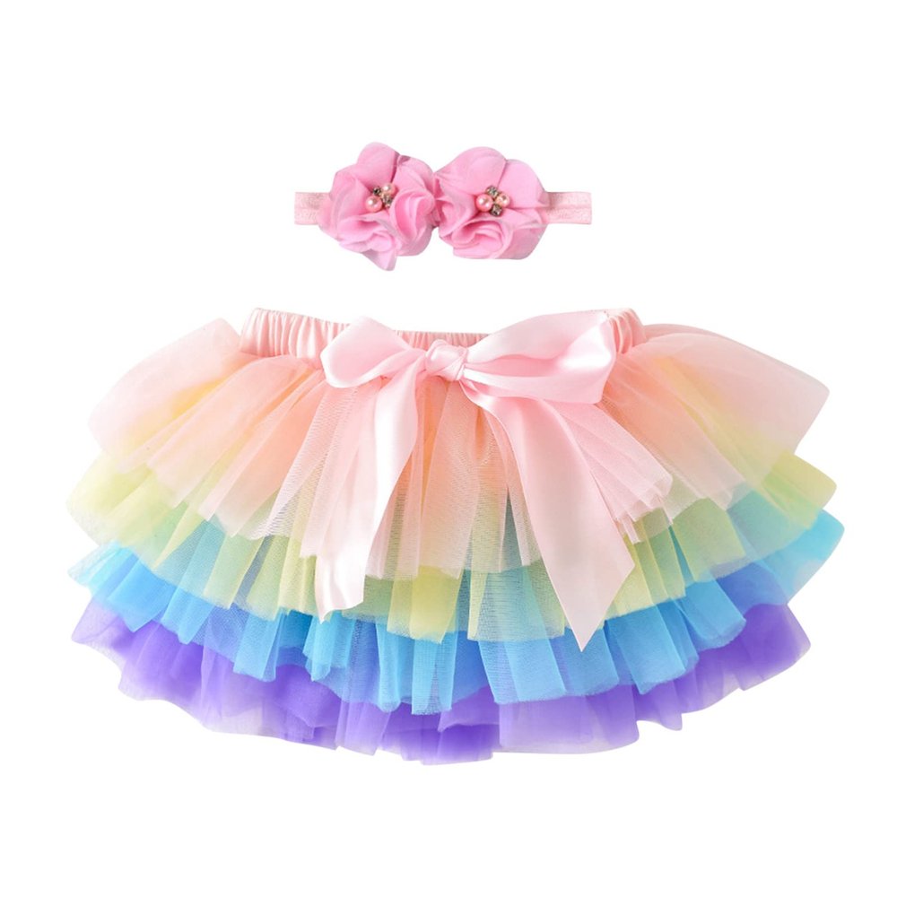 Baby Girls Soft Fluffy Tutu Skirt Party Carnival Toddler Girl Mesh Tutu Bowknot Princess Skirt (Purple, 12-24 Months)