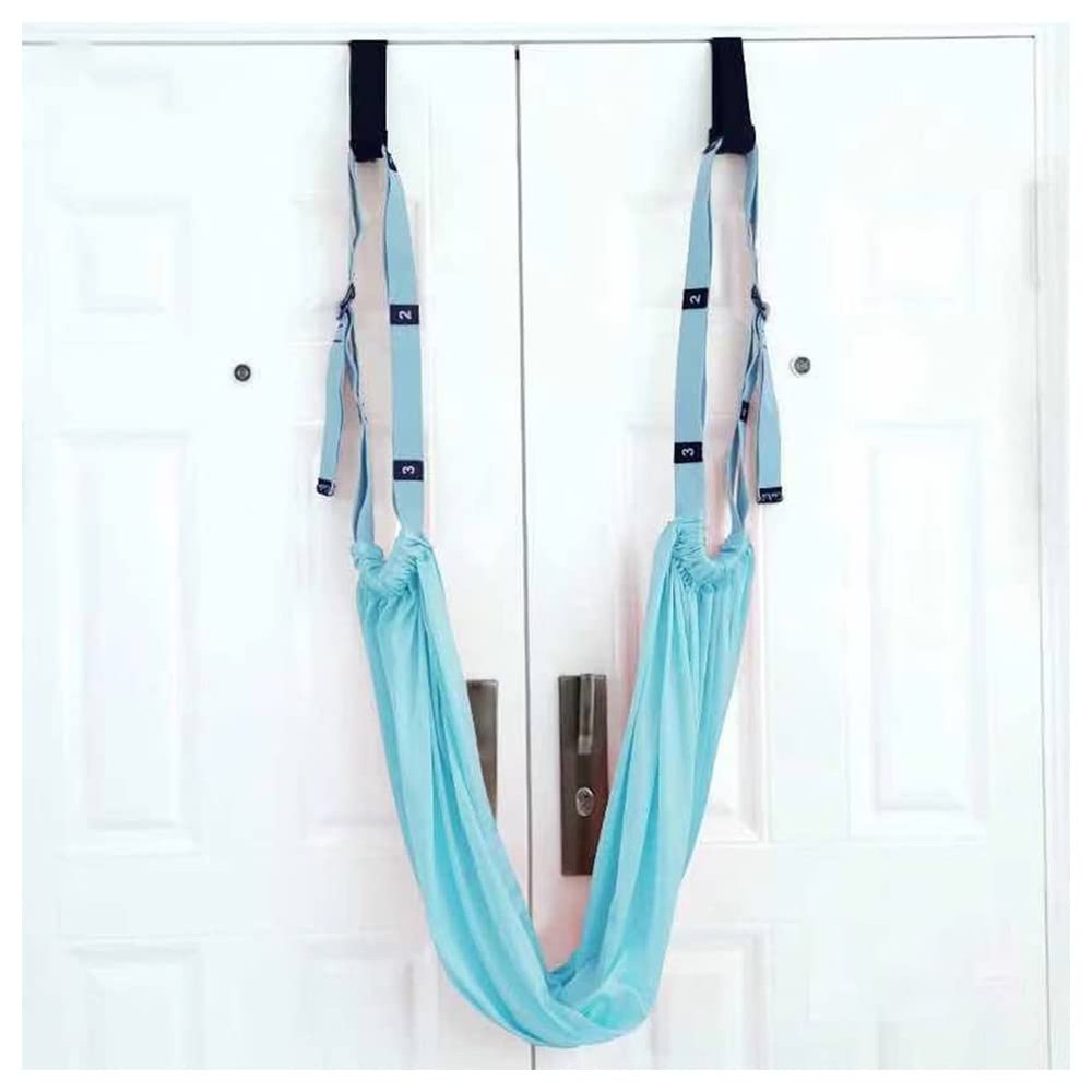 Opaeroo Aerial Yoga Hammock Swing Door Reverse Rope Stretch Belt Flexibility Stretch Leg Stretch Belt Ballet Dance Gymnastics Coach A Blue