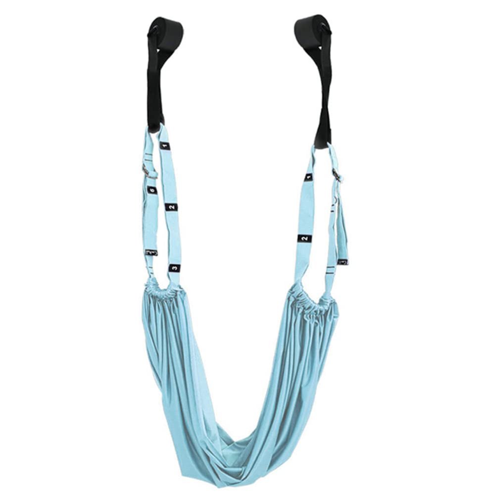 Aerial Yoga Wall Rope Open Hip Hammock Stretch Auxiliary Trainer Inverted Rope Pull Stretch Belt Home Ladies Yoga Belt Fitness Blue