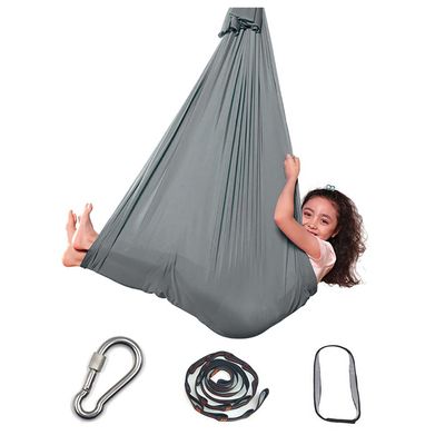 Aerial Yoga Swing Set, Aerial Yoga Hammock Flying Swing Anti-Gravity Yoga Belts for Yoga Training Yoga Belt Gray