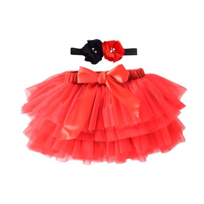 Baby Girls Soft Fluffy Tutu Skirt Party Carnival Toddler Girl Mesh Tutu Bowknot Princess Skirt Baby (RD1, 12-24 Months)