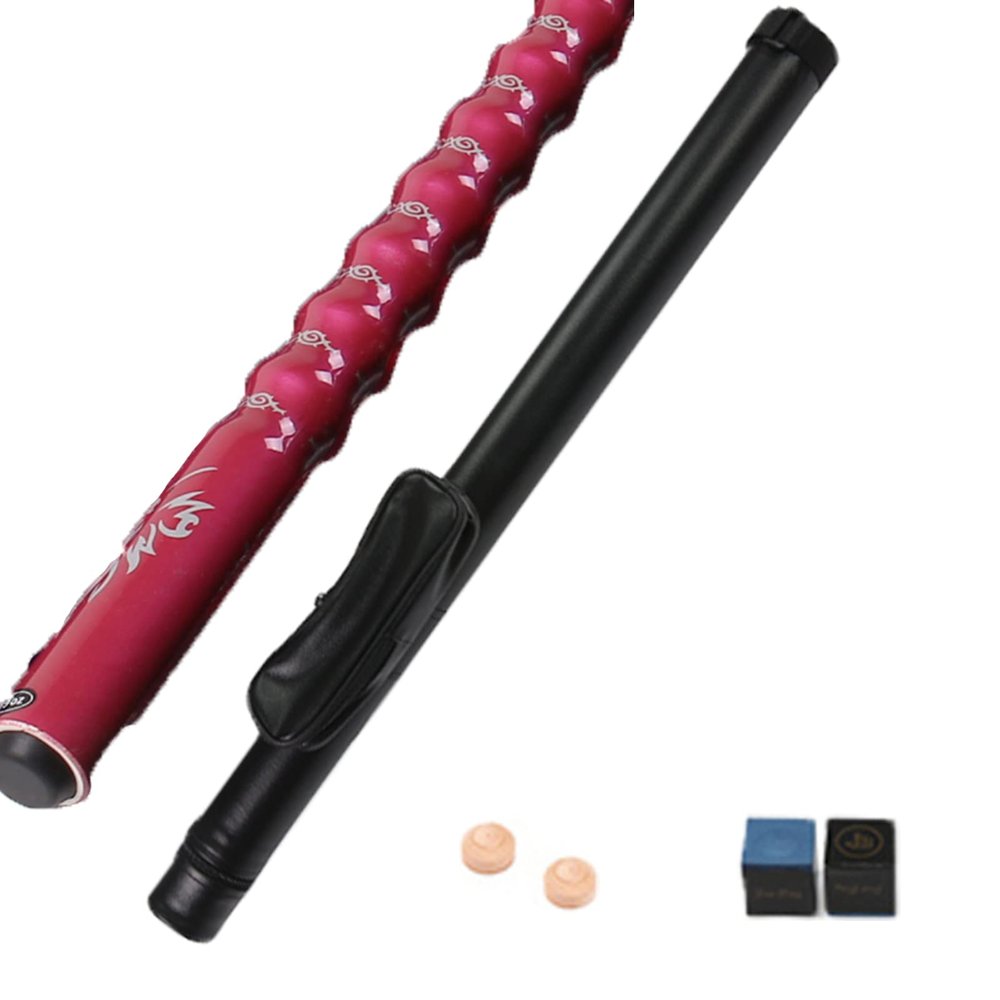 Billiard Cue Sticks,58 Inch 18-21 Oz Snooker Pool Cue Shooting Very Smooth 1/2 Jointed Hardwood Canadian Maple Billiard Pool Cue Stick for House Bars Pool Stick,Pink,13MM