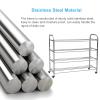 Bsetain Ball Storage Rack Organizer Double-Wide Rolling Ball Cart for Kindergarten/Garage, Heavy-Duty Stainless Steel Basketball Rack with Wheels, Holds 40 Balls view 4
