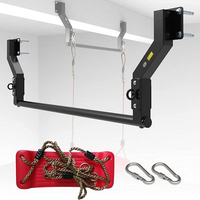Fitness Training Pull Up Bar for Men & Women Pullup Bar Door Frame,with Swing Pull Up Bar Doorway Wall Mounted,Crossbeam Steel Pull Up Station Dip Bars Chin Up Bar,Strength Training Equipment Home Gym