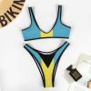 Adugen Origei Bikini Sets Bahamas Flag Women's Swimwear Cute Bathing Suit Ruched High Cut Swimsuit Summer 2XL view 3