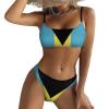 Adugen Origei Bikini Bahamas Flag Bathing Suit Women's Swimwear Bikini Swimwear Tummy Control Swimsuits L view 1