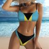 Adugen Origei Bikini Bahamas Flag Bathing Suit Women's Swimwear Bikini Swimwear Tummy Control Swimsuits L view 2