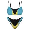 Adugen Origei Bikini Bahamas Flag Bathing Suit Women's Swimwear Bikini Swimwear Tummy Control Swimsuits L view 4