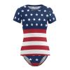 Adugen Origei American Flag Women's One-Piece Swimsuit Triangle Bathing Swimsuit Beach Party 2XL