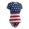 Adugen Origei American Flag Women's One-Piece Swimsuit Triangle Bathing Swimsuit Beach Party 2XL view 3