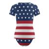Adugen Origei American Flag Women's One-Piece Swimsuit Triangle Bathing Swimsuit Beach Party 2XL view 4