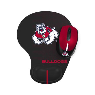 SOAR NCAA Wireless Mouse and Mouse Pad, Fresno State Bulldogs