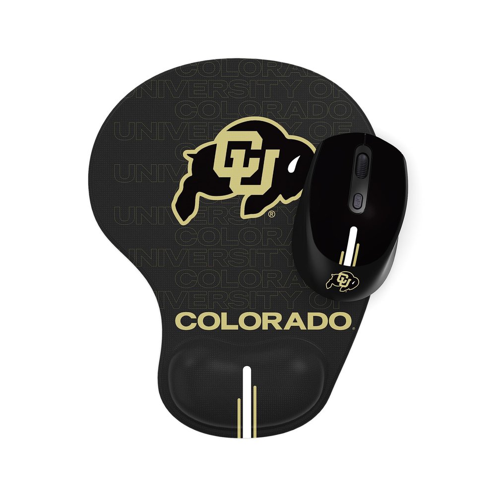 SOAR NCAA Wireless Mouse and Mouse Pad, Colorado Buffaloes