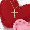 Gift for Filipino Mother - Nanay, Hindi ko Man nasabi ito palagi, Pero Mahal na Mahal Kita. Ikaw ANG The Best na Nanay sa buong Mundo. Crystal Gold Cross Necklace view 2