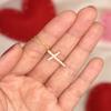 Gift for Filipino Mother - Nanay, Hindi ko Man nasabi ito palagi, Pero Mahal na Mahal Kita. Ikaw ANG The Best na Nanay sa buong Mundo. Crystal Gold Cross Necklace view 4