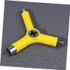 BESPORTBLE Y-Shaped Skateboard Repair Tool Construction Compact Spanner for Mini Skateboards and Cruisers Essential Yellow view 4