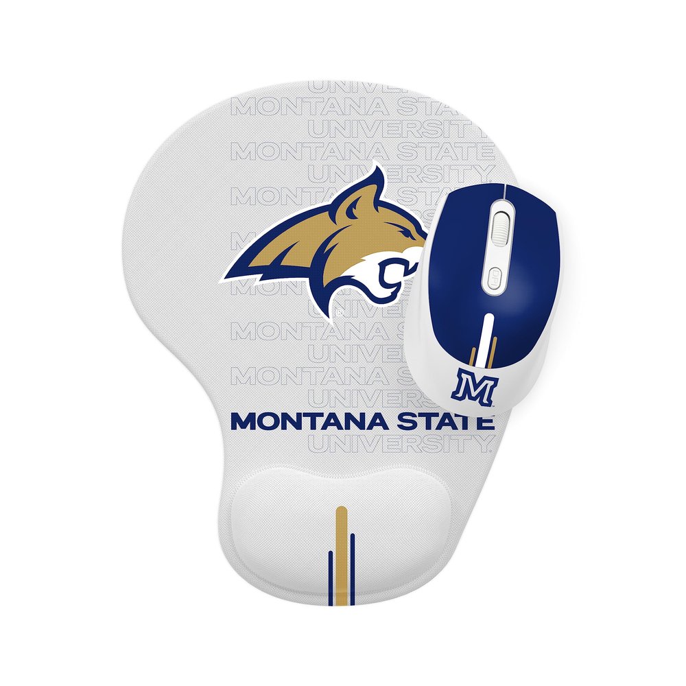 SOAR NCAA Wireless Mouse and Mouse Pad, Montana State Bobcats
