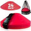 Disc Soccer Cones for Training Kids - 200,100,50 Small Plastic Cones for Sports Training - Flexible Conos for Soccer Practice Equipment, Basketball & Football Drills Equipment (Red - 24 Pack) view 1