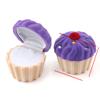SAMEZA 1 Piece Velvet Jewelry Box Container Wedding Ring Box for Earrings Necklace Bracelet Display Gift Box Holder 16 styles,cake,purple view 1