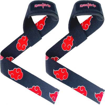 Anime Lifting Straps - Padded Wrist Straps for Weightlifting, Bodybuilding, Gym Workouts, Powerlifting, Deadlifts & Fitness (Soft Cotton 23.5 inch, 1 Pair) (Clouds)