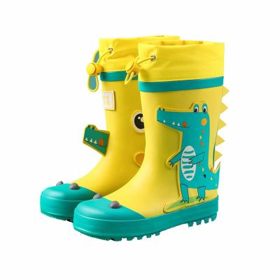Children's Rain Shoes Boys And Girls Water Shoes Baby Rain Boots Water Boots In Large And Small (Green, 8 Toddler)