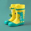 Children's Rain Shoes Boys And Girls Water Shoes Baby Rain Boots Water Boots In Large And Small (Green, 8 Toddler) view 3