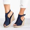 Wedge Sandals for Women, XHLEMON Summer Peep Toe Wedge Sandals Ankle Strappy Espadrille Platform Sandals Slingback Sandals view 2