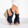 Wedge Sandals for Women, XHLEMON Summer Peep Toe Wedge Sandals Ankle Strappy Espadrille Platform Sandals Slingback Sandals view 3