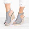 Wedge Sandals for Women, XHLEMON Summer Peep Toe Wedge Sandals Ankle Strappy Espadrille Platform Sandals Slingback Sandals view 2