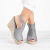 Wedge Sandals for Women, XHLEMON Summer Peep Toe Wedge Sandals Ankle Strappy Espadrille Platform Sandals Slingback Sandals view 3