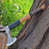 WARIVO KNIFE Handmade Carbon Steel Viking Axe for Hunting Bearded Camping Axe Outdoor Camping Axe view 1