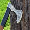 WARIVO KNIFE Handmade Carbon Steel Viking Axe for Hunting Bearded Camping Axe Outdoor Camping Axe view 4